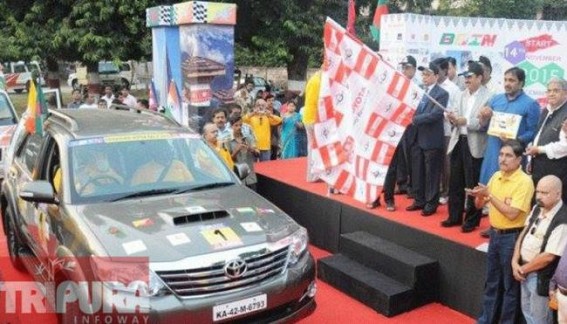 BBIN car rally flags off from Silchar to Agartala BBIN car rally flags off from Silchar to Agartala